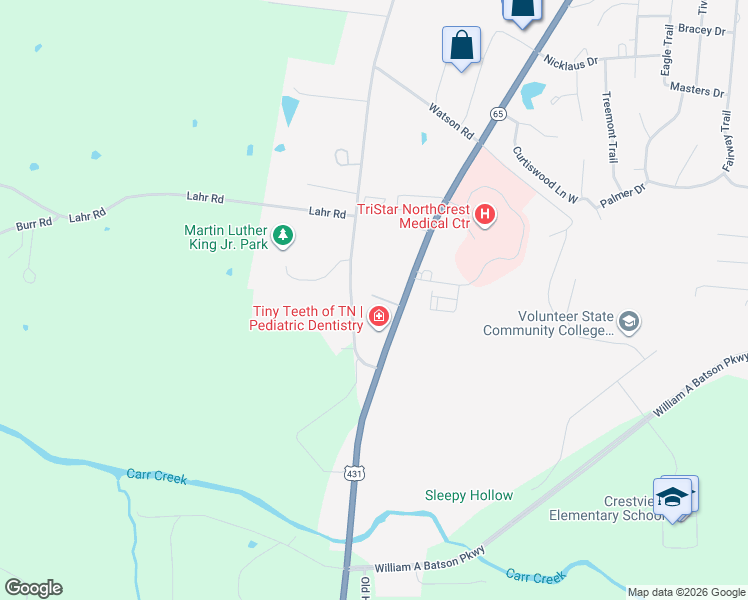 map of restaurants, bars, coffee shops, grocery stores, and more near 2628 South Main Street in Springfield