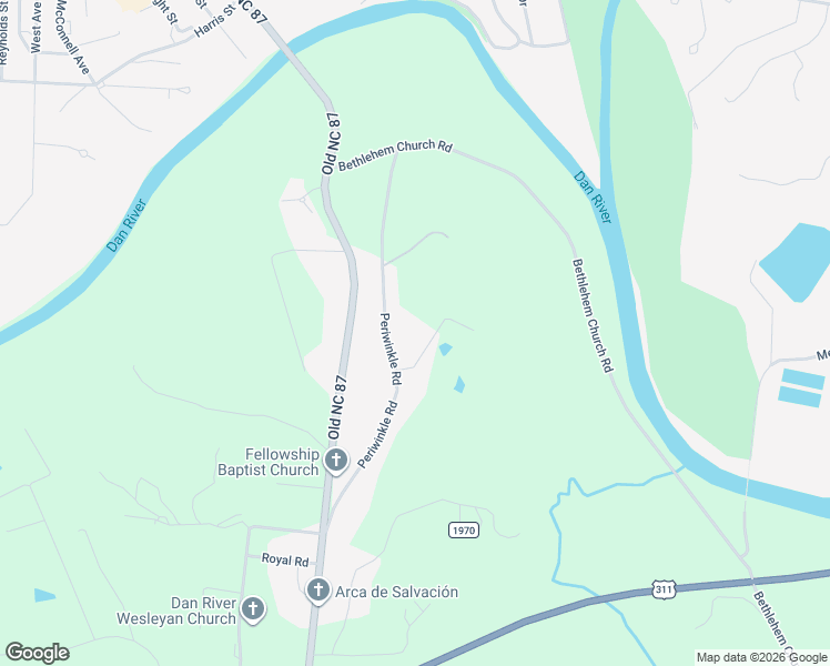 map of restaurants, bars, coffee shops, grocery stores, and more near 363 Periwinkle Road in Eden