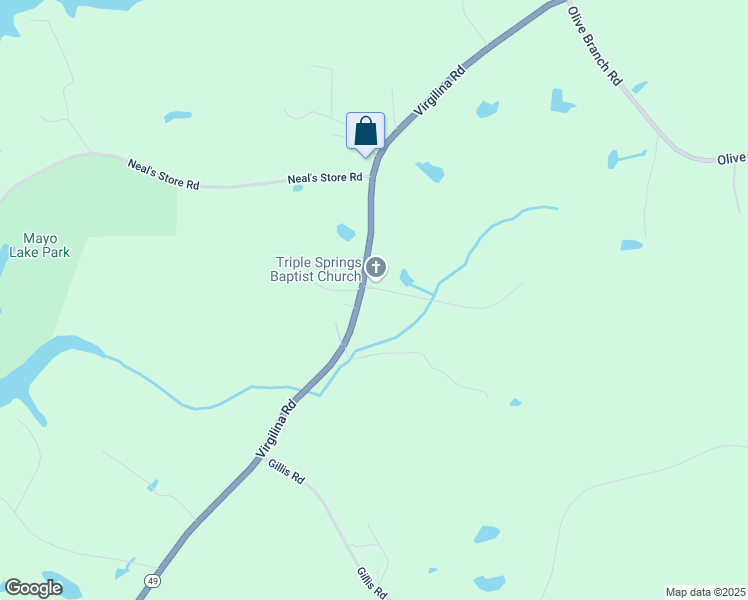 map of restaurants, bars, coffee shops, grocery stores, and more near 50 Hal Melton Road in Roxboro