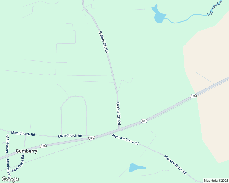 map of restaurants, bars, coffee shops, grocery stores, and more near 245 Bethel Church Road in Seaboard