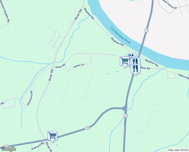 map of restaurants, bars, coffee shops, grocery stores, and more near 1865 Garwood Drive in Clarksville