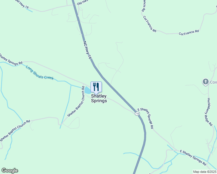 map of restaurants, bars, coffee shops, grocery stores, and more near 4517 North Carolina 16 in Crumpler