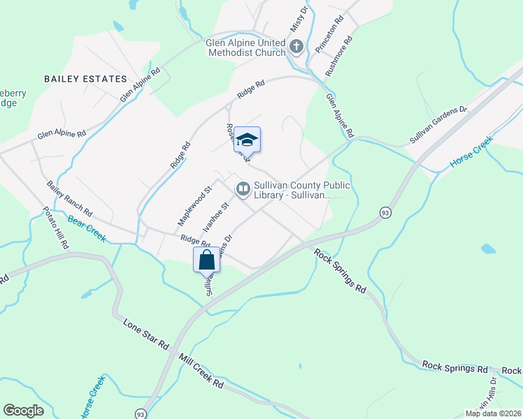 map of restaurants, bars, coffee shops, grocery stores, and more near in Sullivan County