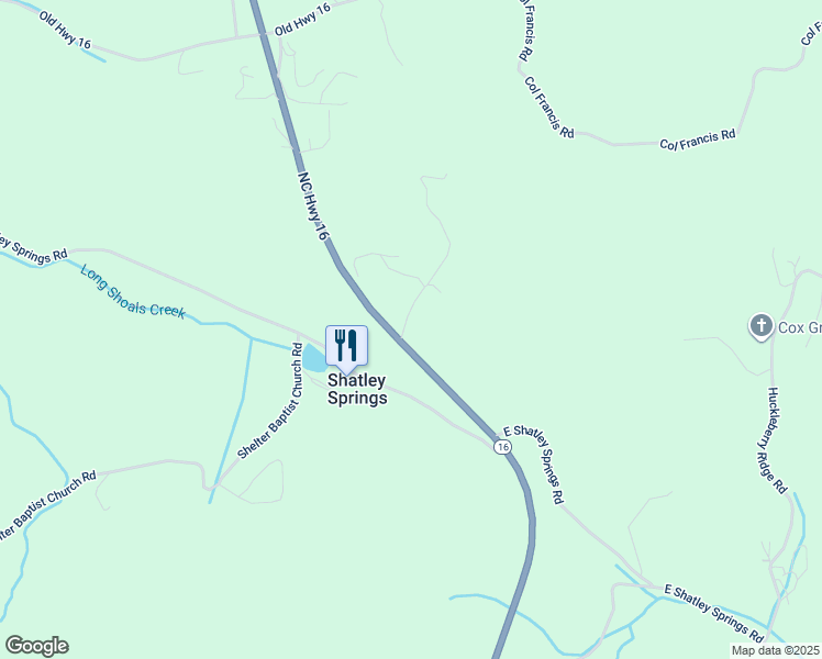 map of restaurants, bars, coffee shops, grocery stores, and more near 4550 North Carolina 16 in Crumpler