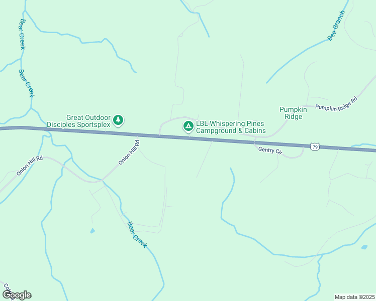 map of restaurants, bars, coffee shops, grocery stores, and more near 2169 Donelson Parkway in Dover