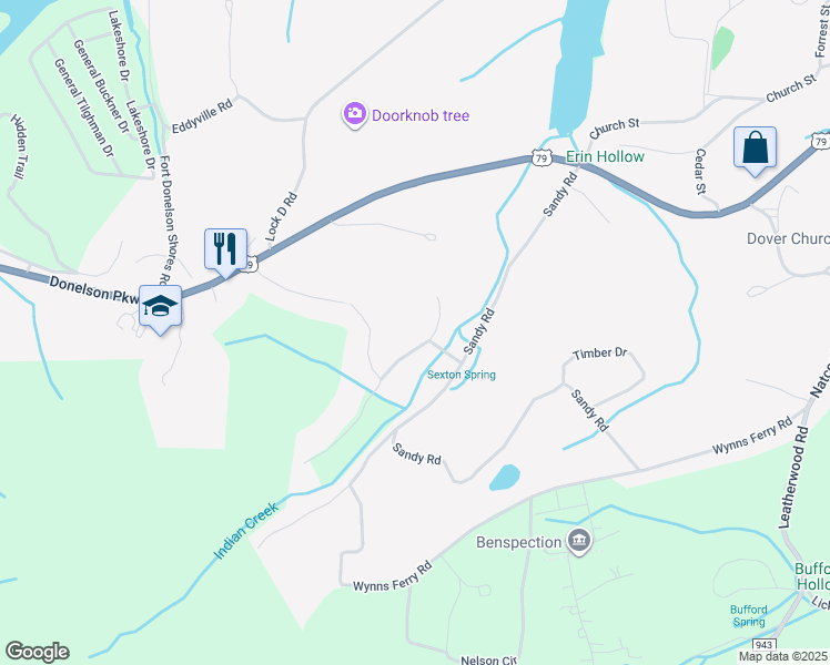 map of restaurants, bars, coffee shops, grocery stores, and more near 215 Valley View Road in Dover