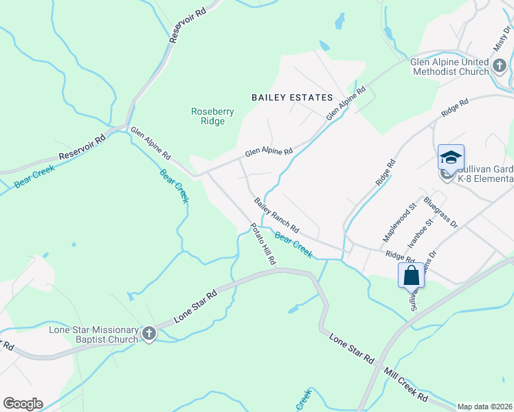 map of restaurants, bars, coffee shops, grocery stores, and more near 3426 Potato Hill Rd in Kingsport