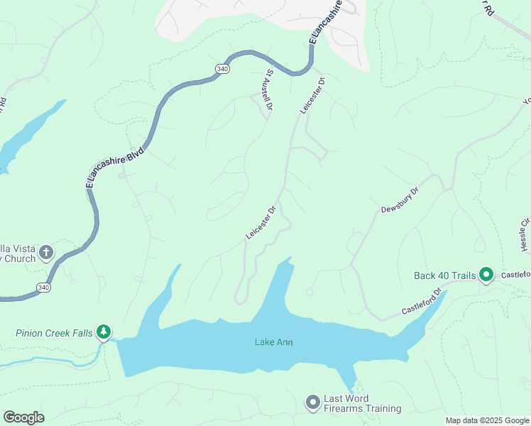 map of restaurants, bars, coffee shops, grocery stores, and more near 76 Leicester Drive in Bella Vista