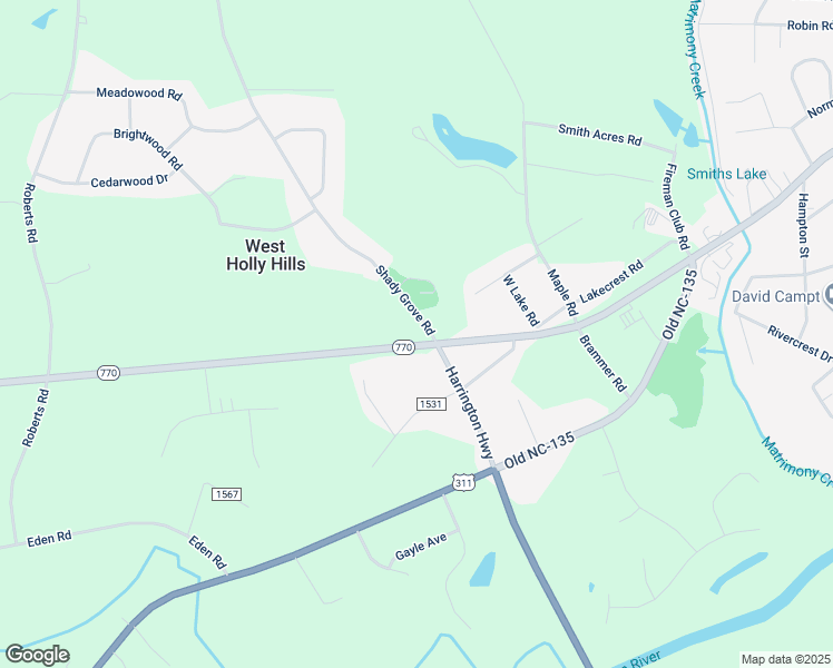 map of restaurants, bars, coffee shops, grocery stores, and more near 118 Shady Grove Road in Eden