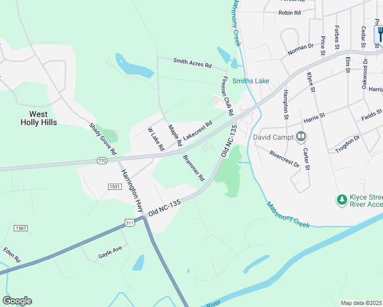 map of restaurants, bars, coffee shops, grocery stores, and more near 109 Brammer Road in Eden
