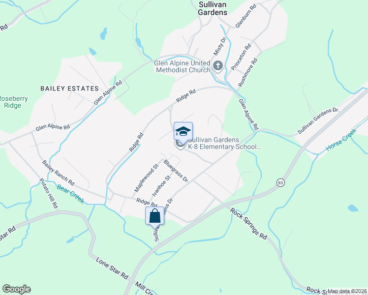 map of restaurants, bars, coffee shops, grocery stores, and more near 199 Rosemont Street in Kingsport
