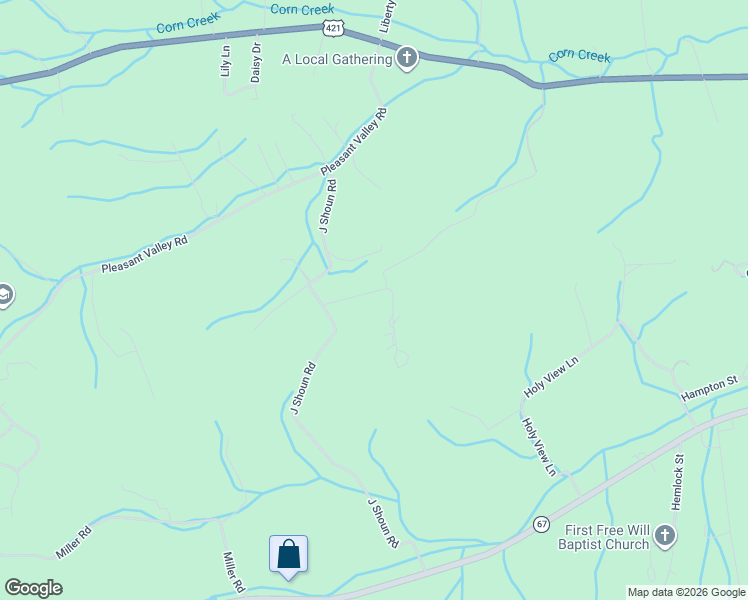 map of restaurants, bars, coffee shops, grocery stores, and more near 214 Oak Hill Lane in Mountain City