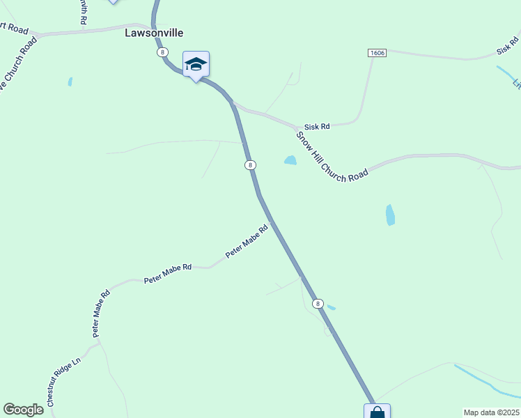 map of restaurants, bars, coffee shops, grocery stores, and more near 4351 North Carolina 8 in Danbury