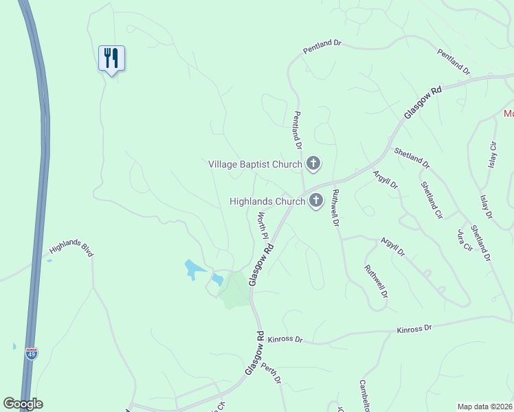 map of restaurants, bars, coffee shops, grocery stores, and more near 10 Worth Place in Bella Vista