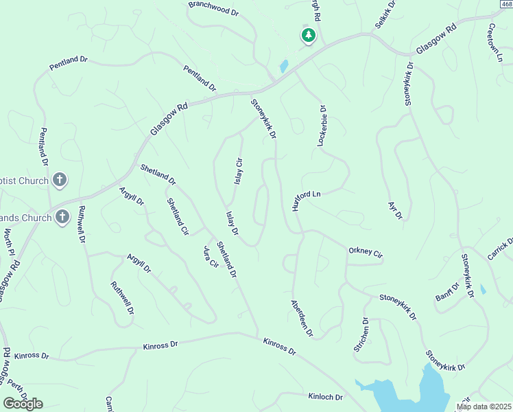 map of restaurants, bars, coffee shops, grocery stores, and more near 18 Stoneykirk Circle in Bella Vista