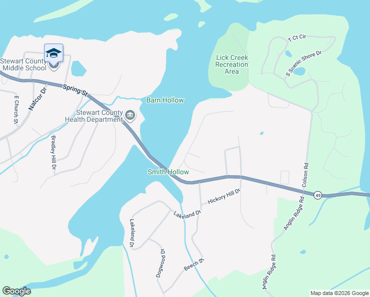 map of restaurants, bars, coffee shops, grocery stores, and more near 207 Whispering Hills Dr in Dover