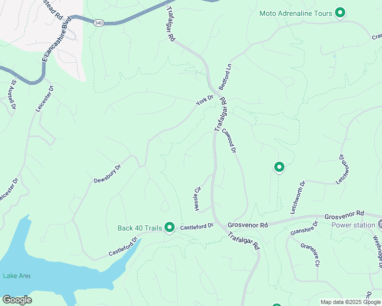 map of restaurants, bars, coffee shops, grocery stores, and more near 17 Sheffield Drive in Bella Vista