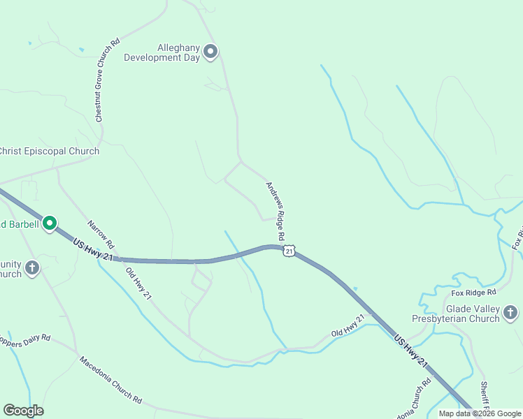 map of restaurants, bars, coffee shops, grocery stores, and more near 2 Air Bellows Gap Road in Sparta