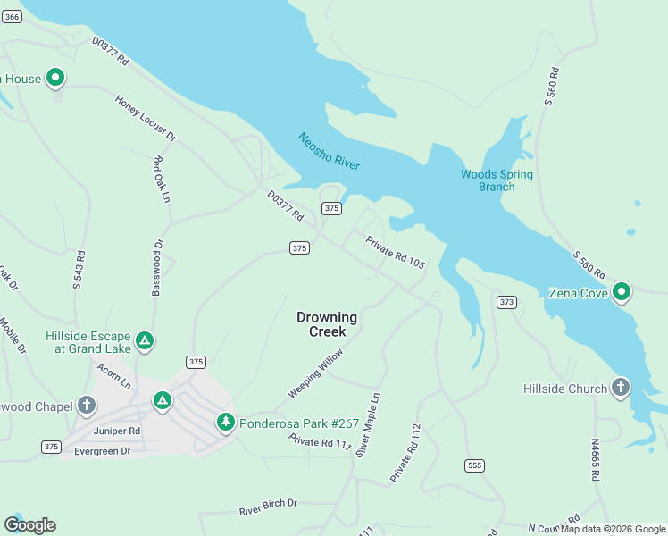 map of restaurants, bars, coffee shops, grocery stores, and more near 6091 County Road 366 in Drowning Creek
