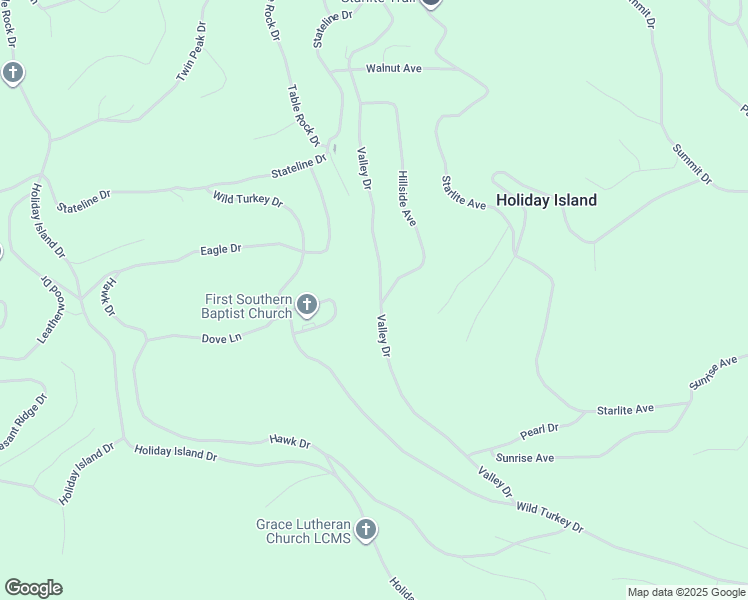 map of restaurants, bars, coffee shops, grocery stores, and more near 49 Valley Drive in Eureka Springs