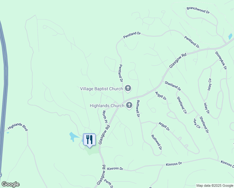 map of restaurants, bars, coffee shops, grocery stores, and more near 14 Kirkpatrick Lane in Bella Vista