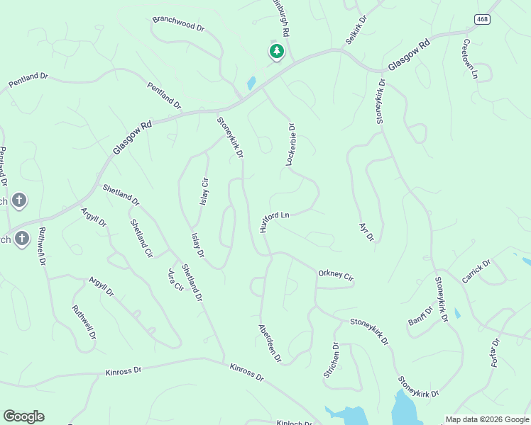 map of restaurants, bars, coffee shops, grocery stores, and more near 1 Beith Drive in Bella Vista