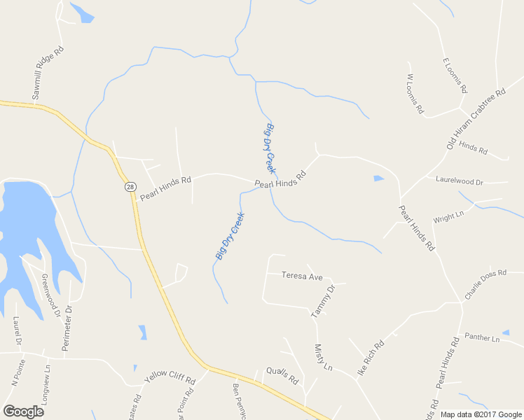 map of restaurants, bars, coffee shops, grocery stores, and more near 1086 Pearl Hinds Road in Jamestown