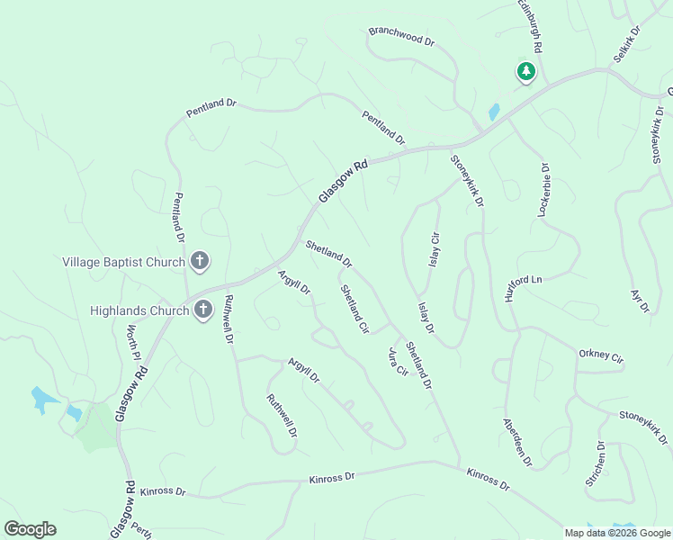 map of restaurants, bars, coffee shops, grocery stores, and more near 20 Lerwick Lane in Bella Vista