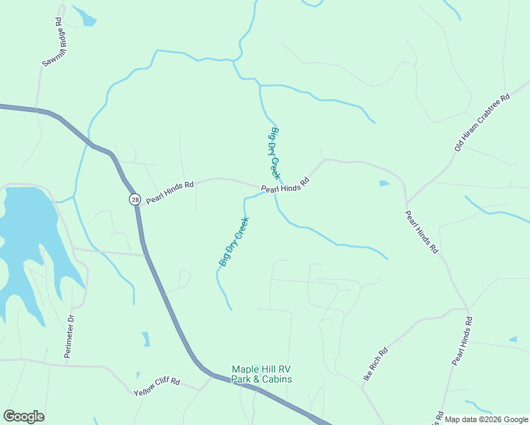 map of restaurants, bars, coffee shops, grocery stores, and more near 1086 Pearl Hinds Road in Jamestown