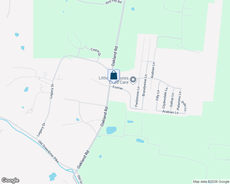 map of restaurants, bars, coffee shops, grocery stores, and more near 3501 Oakland Road in Springfield