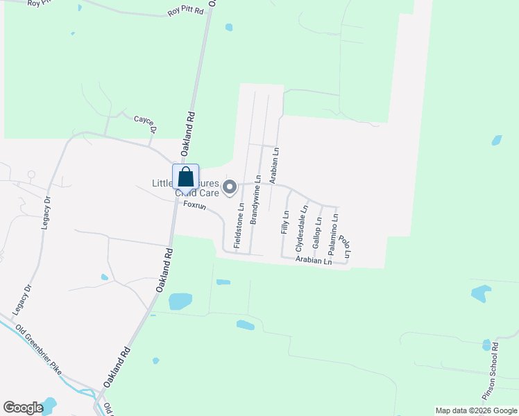 map of restaurants, bars, coffee shops, grocery stores, and more near 418 Arabian Lane in Springfield