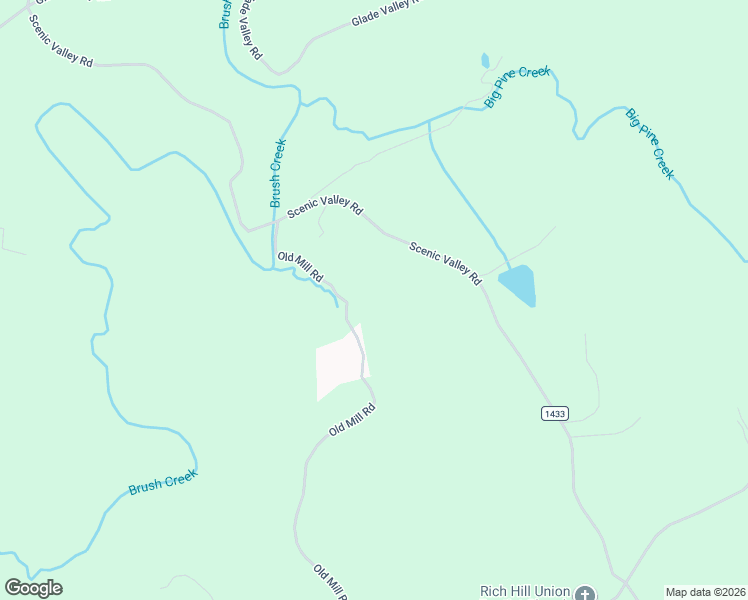 map of restaurants, bars, coffee shops, grocery stores, and more near 2324 Brush Creek Road in Glade Valley