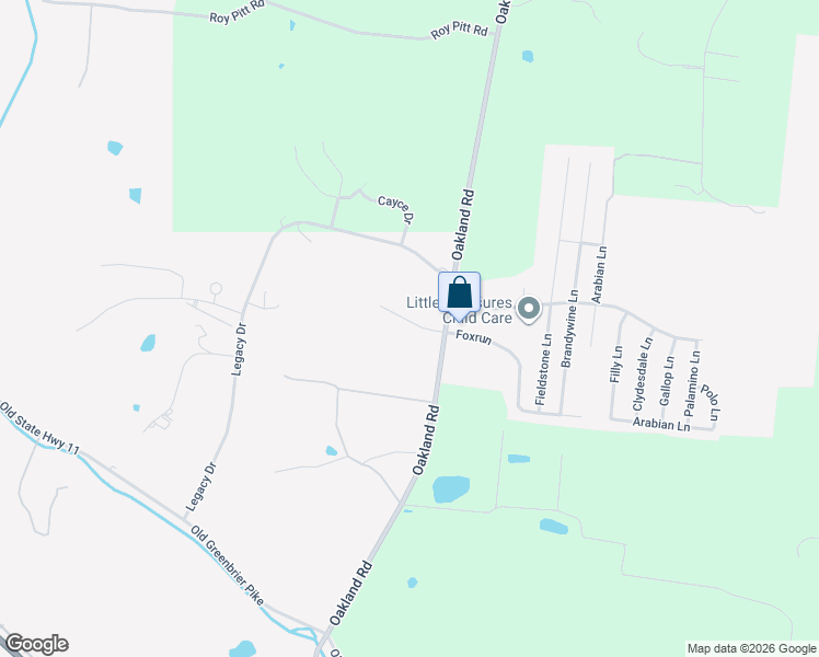 map of restaurants, bars, coffee shops, grocery stores, and more near 3501 Oakland Road in Springfield