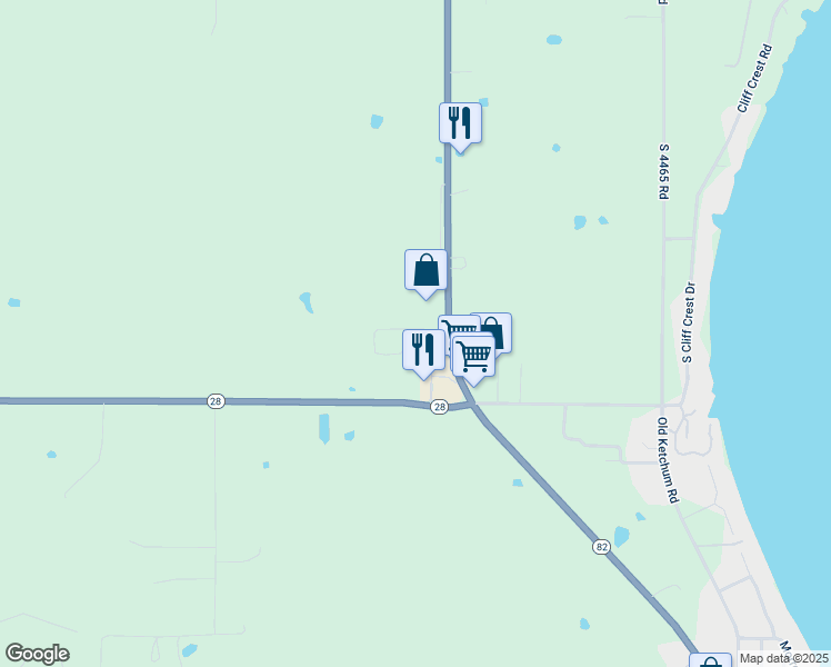 map of restaurants, bars, coffee shops, grocery stores, and more near 1198 Hickory Road Langely in Langley