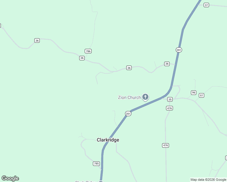 map of restaurants, bars, coffee shops, grocery stores, and more near 538 County Road 36 in Clarkridge