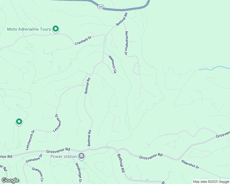 map of restaurants, bars, coffee shops, grocery stores, and more near 23 Grantham Drive in Bella Vista