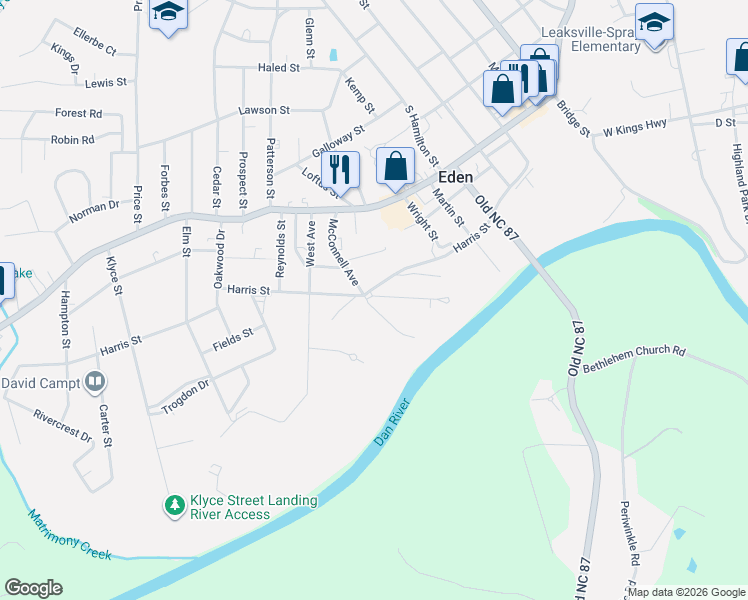 map of restaurants, bars, coffee shops, grocery stores, and more near 943 Overlook Avenue in Eden