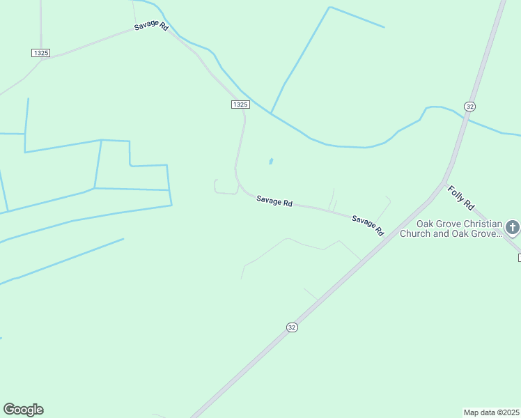 map of restaurants, bars, coffee shops, grocery stores, and more near 90 Savage Road in Corapeake