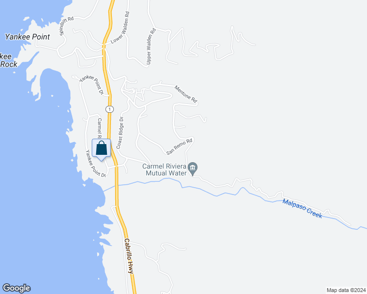 map of restaurants, bars, coffee shops, grocery stores, and more near 30772 San Remo Road in Carmel-by-the-Sea