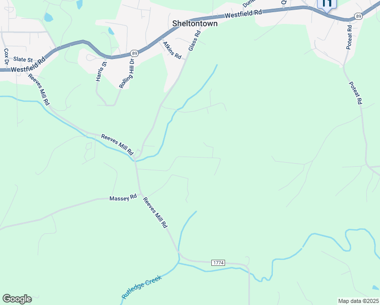 map of restaurants, bars, coffee shops, grocery stores, and more near 223 Shay Street in Mount Airy