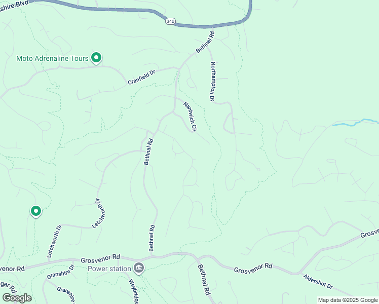 map of restaurants, bars, coffee shops, grocery stores, and more near 23 Grantham Drive in Bella Vista