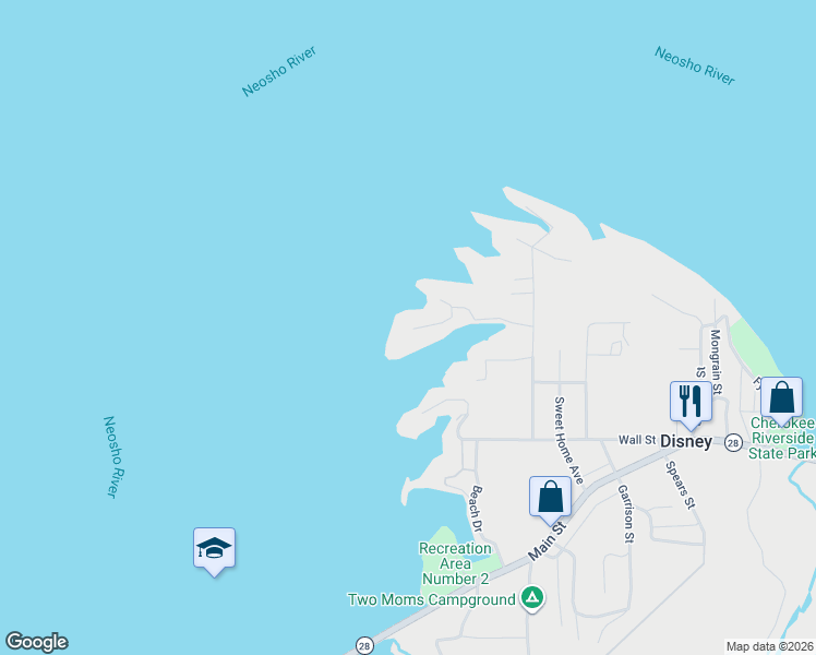 map of restaurants, bars, coffee shops, grocery stores, and more near 456 Wateredge Road in Disney