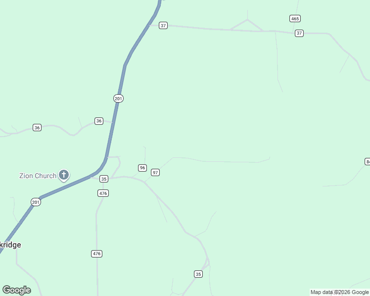 map of restaurants, bars, coffee shops, grocery stores, and more near 252 County Road 97 in Clarkridge