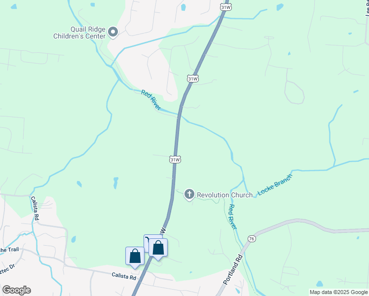 map of restaurants, bars, coffee shops, grocery stores, and more near 3674 U.S. 31W in White House