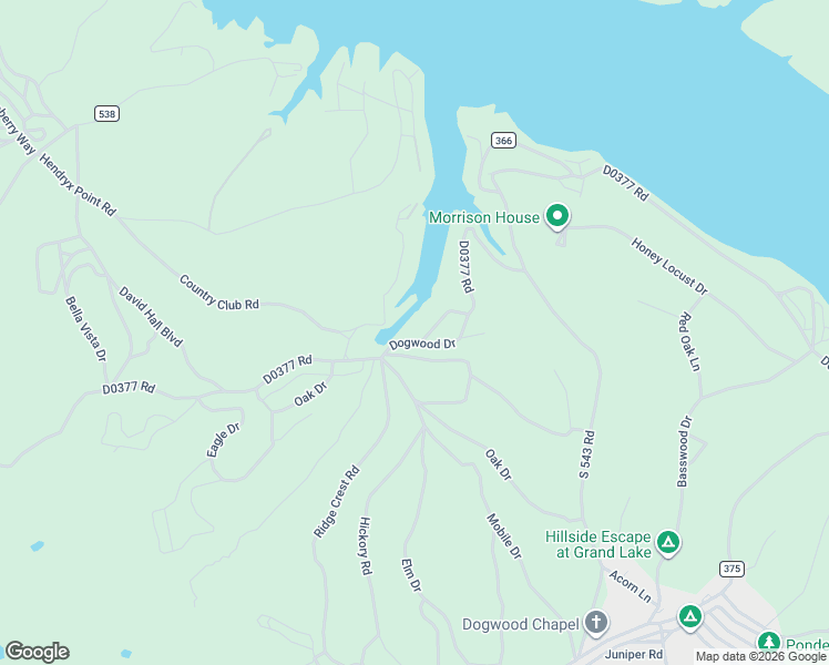 map of restaurants, bars, coffee shops, grocery stores, and more near 464 Lakeside Drive in Eucha