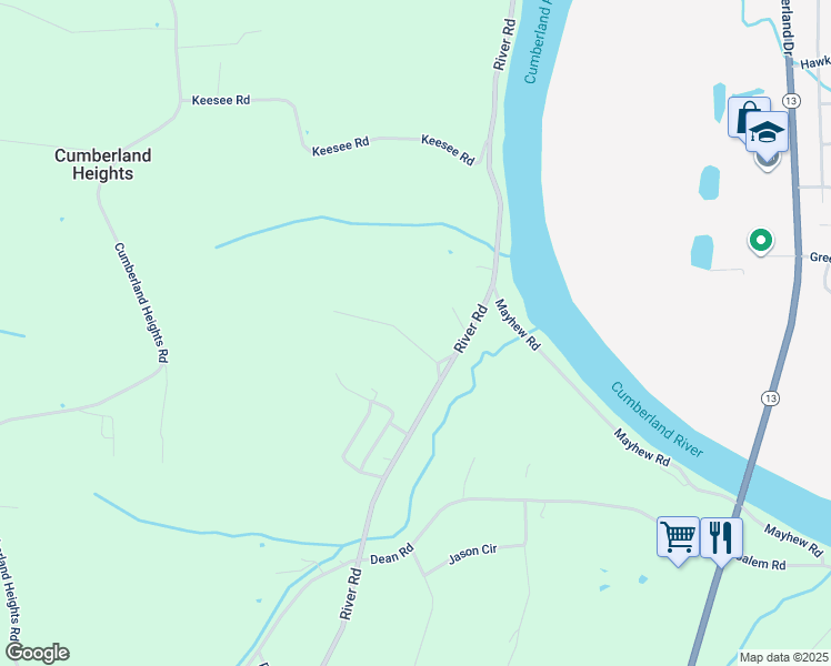 map of restaurants, bars, coffee shops, grocery stores, and more near 1397 Richmond Place in Clarksville