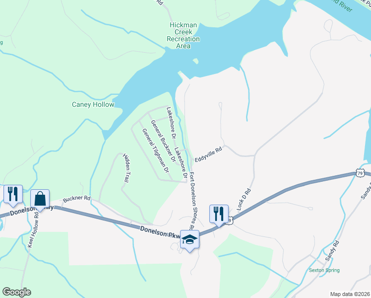 map of restaurants, bars, coffee shops, grocery stores, and more near 111 Lakeshore Drive in Dover