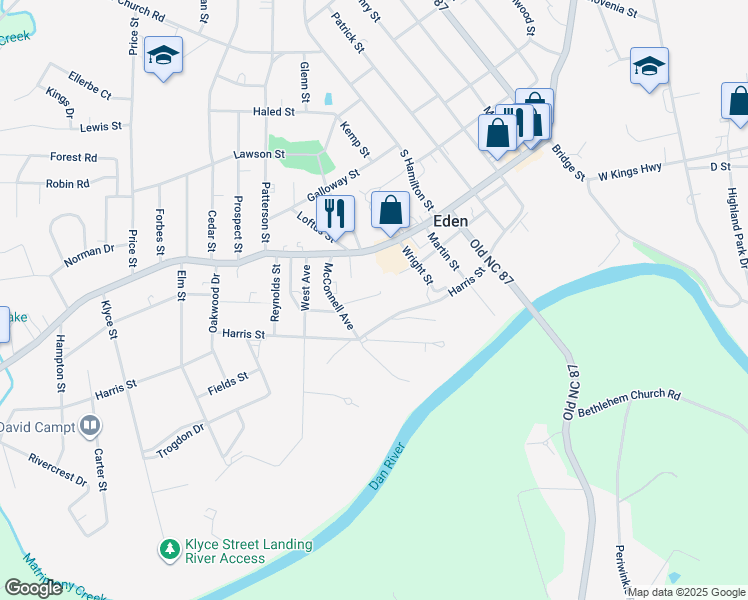 map of restaurants, bars, coffee shops, grocery stores, and more near 970 Burton Street in Eden