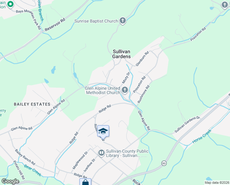 map of restaurants, bars, coffee shops, grocery stores, and more near 4000 Leaning Pine Road in Kingsport