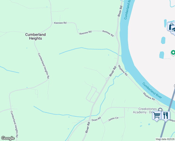 map of restaurants, bars, coffee shops, grocery stores, and more near 1424 Richmond Place in Clarksville